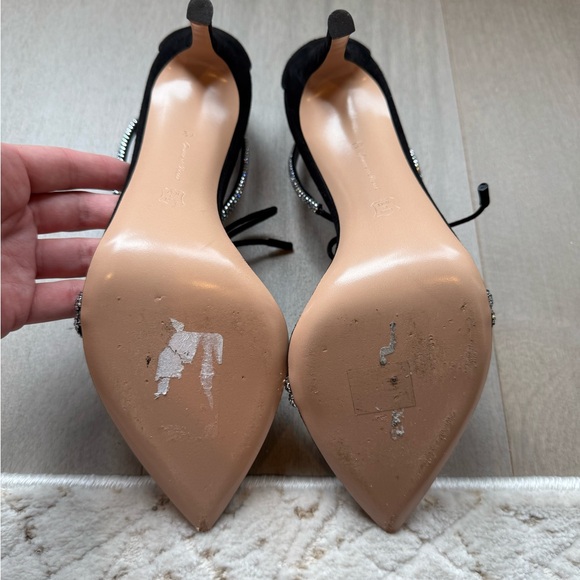 $1295 Gianvito Rossi MONTECARLO Black Heels with Crystal Embellishments size 42 - Picture 6 of 8